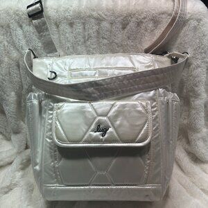 Lug Metallic Diamond Toss Convertible Crossbody Bag